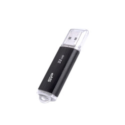 CLE USB SILICON POWER U02 32GB PLASTIC NOIRE USB 2.0 SP032GBUF2U02V1K