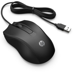 Souris filaire HP 100 Noire 6VY96AA Forme galbee qui epouse la courbe naturelle 