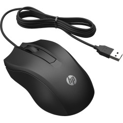 Souris filaire HP 100 Noire 6VY96AA Forme galbee qui epouse la courbe naturelle 