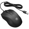 Souris filaire HP 100 Noire 6VY96AA Forme galbee qui epouse la courbe naturelle 