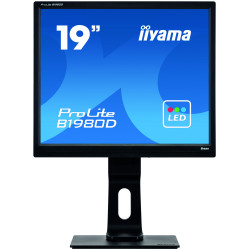 Ecran IIYAMA 19'' Noir LED 5 4 1280x1024  5ms 250 cd m  VGA DVI Pivot   B1980D-B