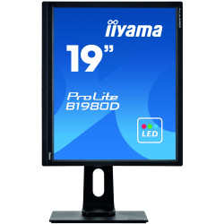 Ecran IIYAMA 19'' Noir LED 5 4 1280x1024  5ms 250 cd m  VGA DVI Pivot   B1980D-B