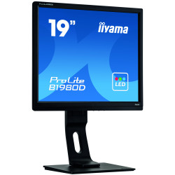 Ecran IIYAMA 19'' Noir LED 5 4 1280x1024  5ms 250 cd m  VGA DVI Pivot   B1980D-B