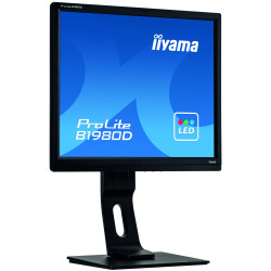 Ecran IIYAMA 19'' Noir LED 5 4 1280x1024  5ms 250 cd m  VGA DVI Pivot   B1980D-B