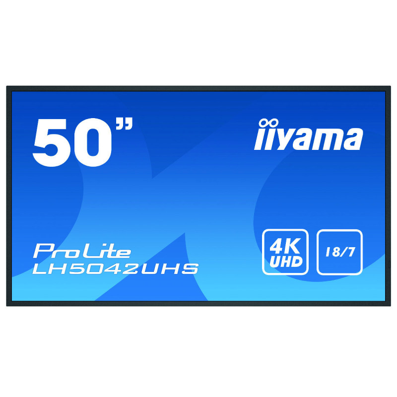 IIYAMA LFD 49,5 dalle IPS LED 18 7 3840x2160  2xHaut-parleurs, DVI, 3xHDMI, Dis