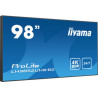IIYAMA LFD 98 dalle IPS 24 7 3840x2160 HP 2x10W DVI VGA 3xHDMI DisplayPort 2xUS
