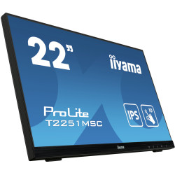 Ecran IIYAMA 21.5Tactile PCAP 10 points Full HD 1920x1080 7ms 250 cd m  VGA HDM