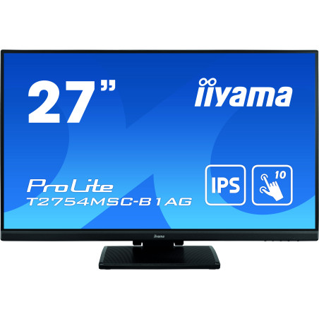 Ecran IIYAMA 27 Tactile PCAP dalle IPS 10 points 4ms 1920x1080 VGA HDMI HPs2x2W