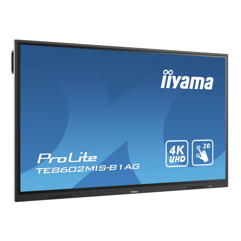 IIYAMA LFD 86 Noir Tactile Infrarouge 20pts 16 9 IPS 4K 3840x2160 2xHDMI VGA RJ