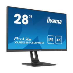 Ecran IIYAMA 28 Noir dalle IPS 16 9  3840x2160 300cd m2 3ms DisplayPort HDMI HP
