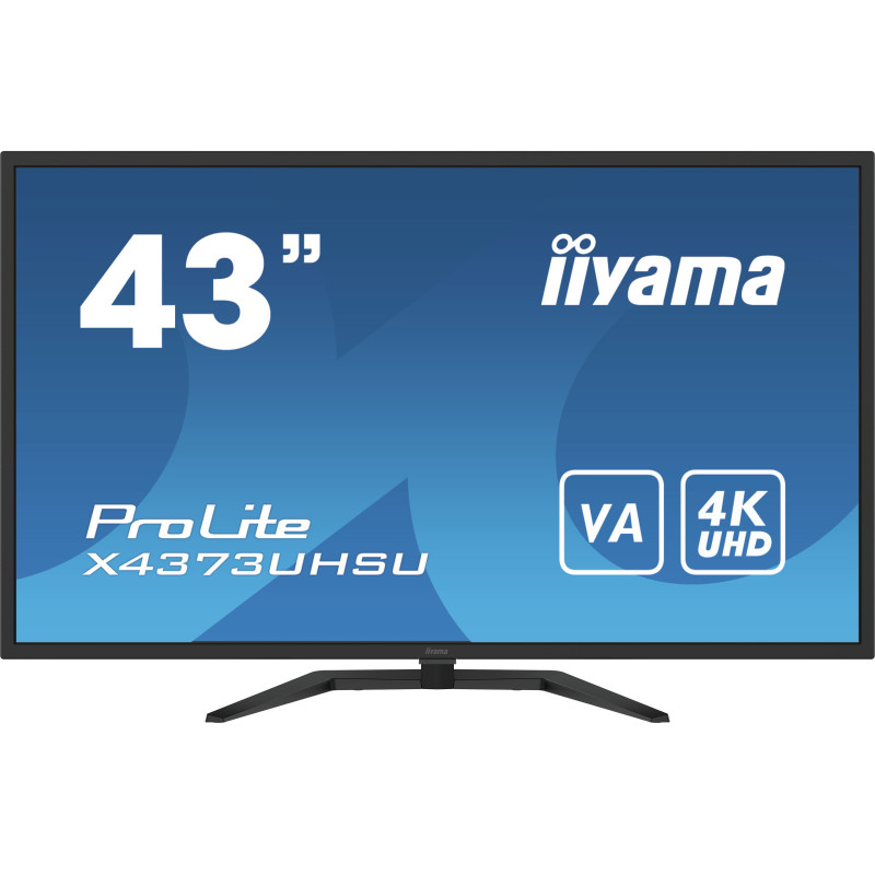 Ecran IIYAMA 43 Noir 4K UHD dalle VA fonction PbP 3840x2160 3ms Displayport 2xH