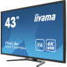 Ecran IIYAMA 43 Noir 4K UHD dalle VA fonction PbP 3840x2160 3ms Displayport 2xH