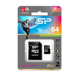 CARTE MEMOIRE SILICON POWER MICRO-SDXC Class Elite 64GB + adapt SP064GBSTXBU1V10