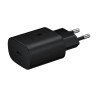CHARGEUR SECTEUR ULTRA RAPIDE 25W USB Type-C to Type-C 1m Noir avec cable SAMSUN
