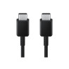 C ble de charge USB-C vers USB-C, longueur 1,8m, charge rapide 25W Coloris Noir 