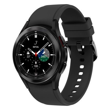 SAMSUNG Galaxy Watch4 Classic 42M Bluetooth Noir Acier Bracelet silicone OS Goog