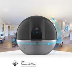 EZVIZ Camera Wifi Interieur C6W Motorisee PTZ 360  4MP 2K 2.4 Ghz S Détection de