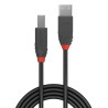 Cable Lindy USB 2.0 type A - B M M 3m (Noir Rouge)