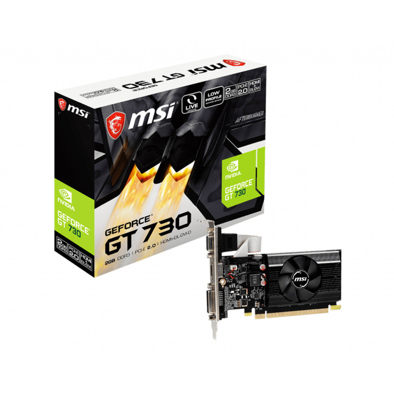 Carte Graphique Nvidia MSI GeForce GT730 2GD3 2Go DDR3 Low Profile Mini ITX