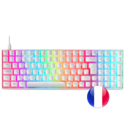 Clavier Gamer mécanique (Outemu Red Switch) Mars Gaming MKUltra RGB (Blanc)