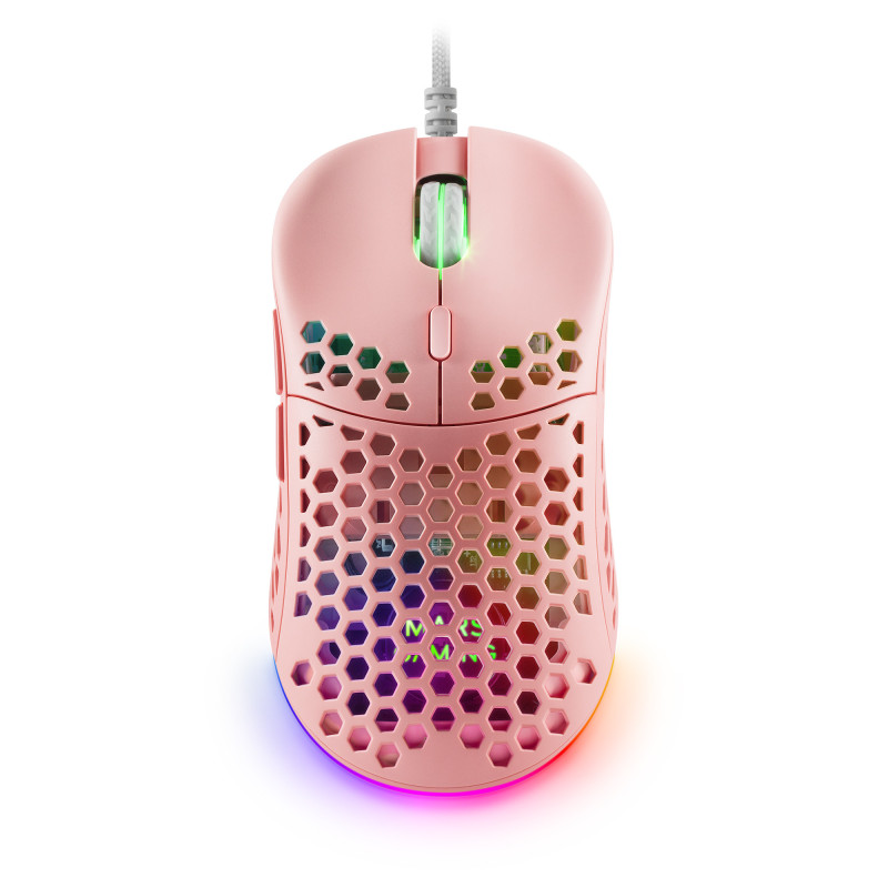 Souris filaire Gamer Mars Gaming MM55 RGB (Rose)