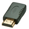 Adaptateur Lindy Mini HDMI femelle (Type C) vers HDMI mâle (Type A) (Noir)