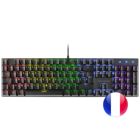 Clavier Gamer mécanique (Brown Switch) Mars Gaming MK422 RGB (Noir)