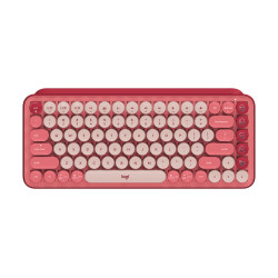 Clavier sans fil Bluetooth mécanique (Tactical Brown) Logitech Pop Keys (Rose)