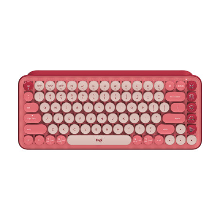 Clavier sans fil Bluetooth mécanique (Tactical Brown) Logitech Pop Keys (Rose)