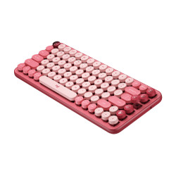 Clavier sans fil Bluetooth mécanique (Tactical Brown) Logitech Pop Keys (Rose)