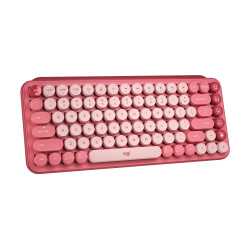 Clavier sans fil Bluetooth mécanique (Tactical Brown) Logitech Pop Keys (Rose)