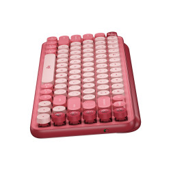 Clavier sans fil Bluetooth mécanique (Tactical Brown) Logitech Pop Keys (Rose)