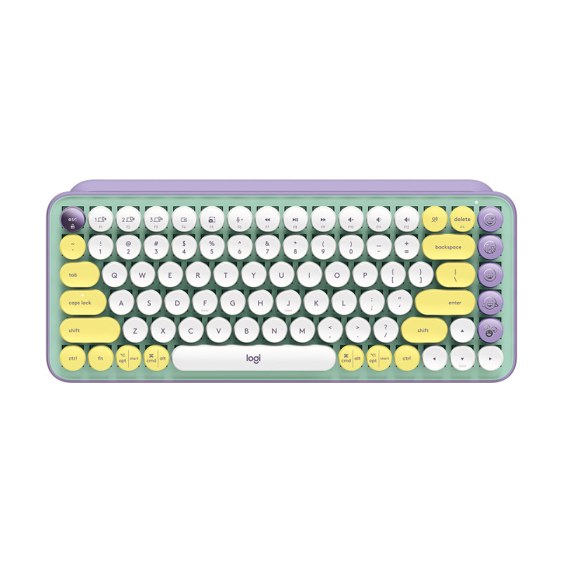 Clavier sans fil Bluetooth mécanique (Tactical Brown) Logitech Pop Keys (Violet Vert)