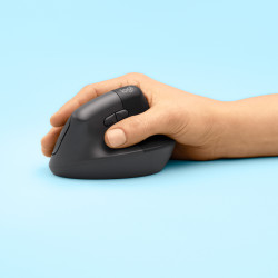 Souris sans fil Bluetooth ergonomique verticale Logitech Lift pour droitier (Noir)