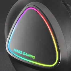 Casque Micro Gamer Mars Gaming MH222 RGB (Noir)