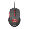 Souris filaire Gamer Trust Ziva + Tapis de souris (Noir Rouge)