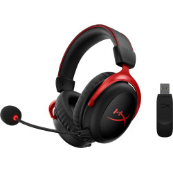 Casque HyperX Cloud II Noir et Rouge, Sans Fil, Mousse à mémoire de forme, Auton