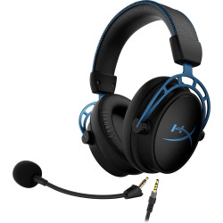 Casque HyperX Cloud Alpha S Noir et Bleu, compatible PC, PS5, PS4, Mousse à mémo