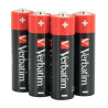 Pack blister de 4 piles Alcalines Verbatim type AA 1,5V (R06)