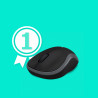 LOGITECH SOURIS SANS FIL M185 GRISE