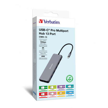 VERBATIM HUB USB-C MULTIPORT CMH-13