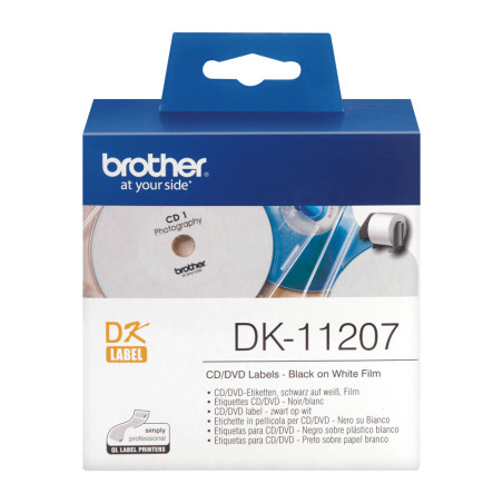 BROTHER 100 ETIQU CD DVD 58X58MM