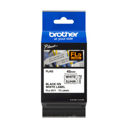 BROTHER ETIQU 21X45MM N BLANC PK72