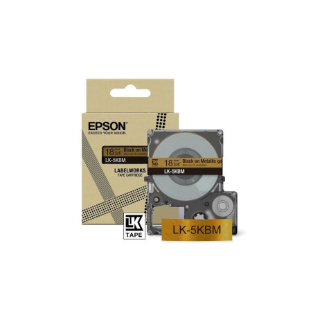 EPSON RUBAN LK-5SBM N ARG METAL 18MM
