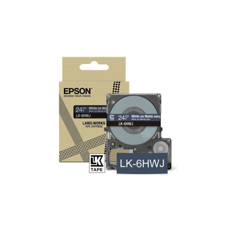 EPSON RUBAN LK-6HWJ BLAN MARINE 24MM