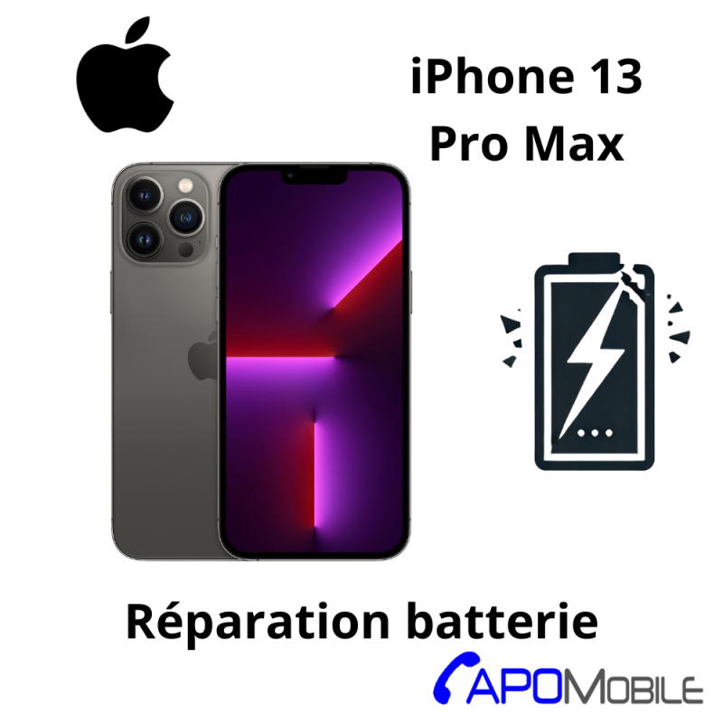 Réparation Apple iPhone 13 Pro Max Batterie - APOMobile