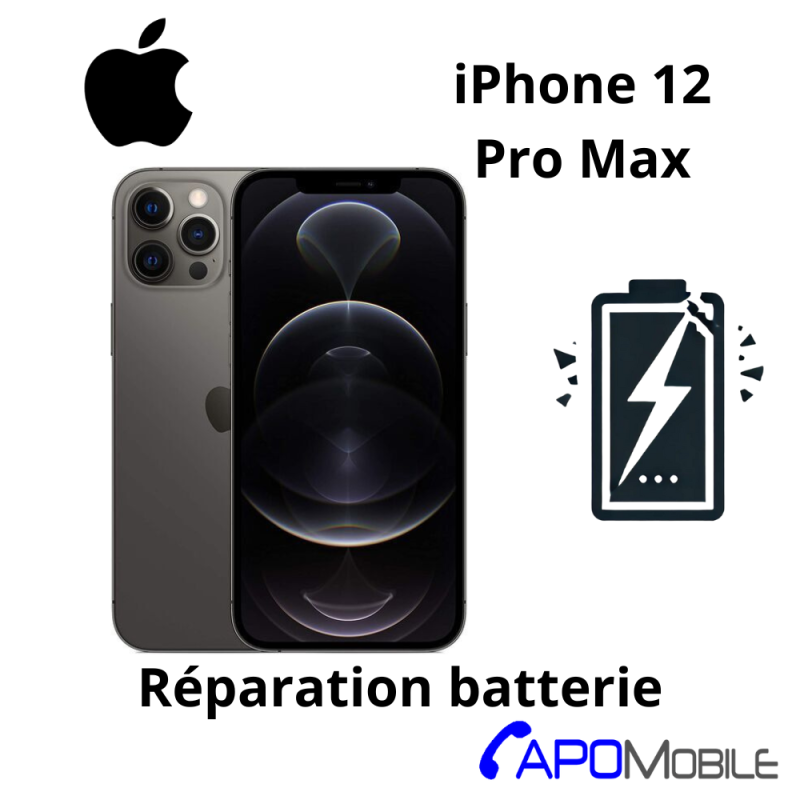 Réparation Apple iPhone 12 Pro Max Batterie - APOMobile