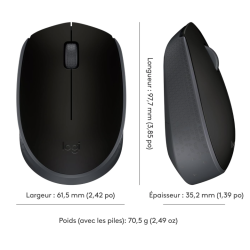 Souris sans fil Logitech B170 (Noir)