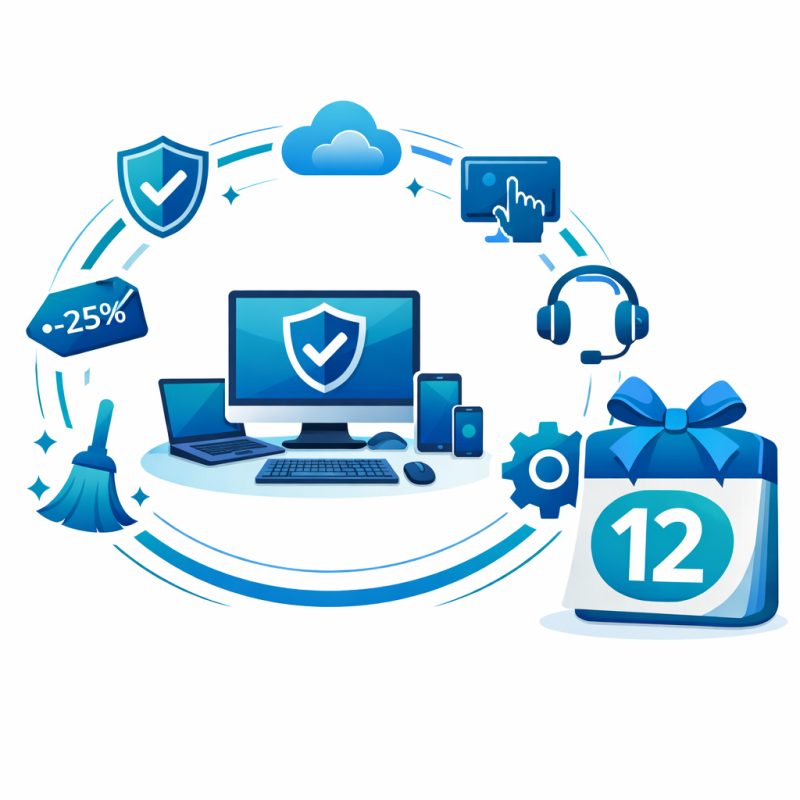 SOFT - Annuel - 1 Poste - Contrat de maintenance informatique sans engagement