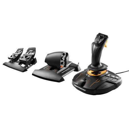 Joystick Thrustmaster T-16000M FCS Flight Pack avec palonnier et manette de gaz